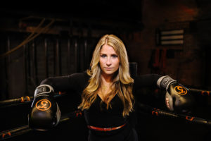 female boxer alison kemon trains for Haymakers of Hope at Everybody Fights gym photographed by Boston fitness photographer nicole loeb